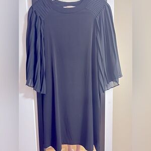 Michael Kors A line dress with chiffon pleated sleeve